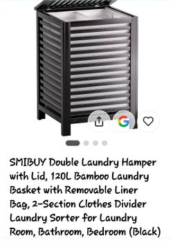 Double Laundry  Hamper with Lid