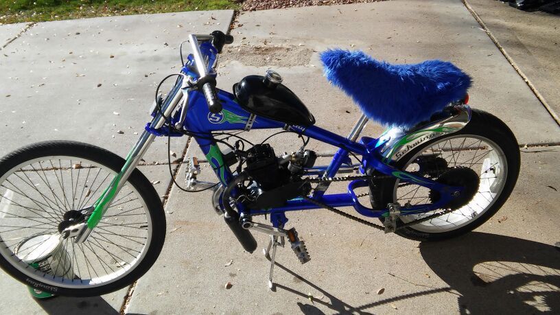 Chopper fat back wheel motorized bike