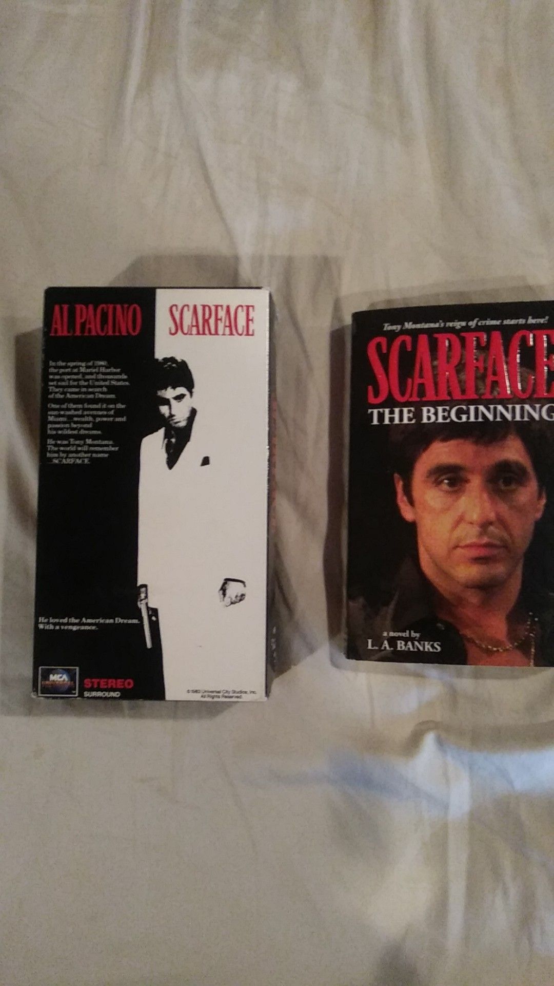 Scarface book and scarface VHS the movie