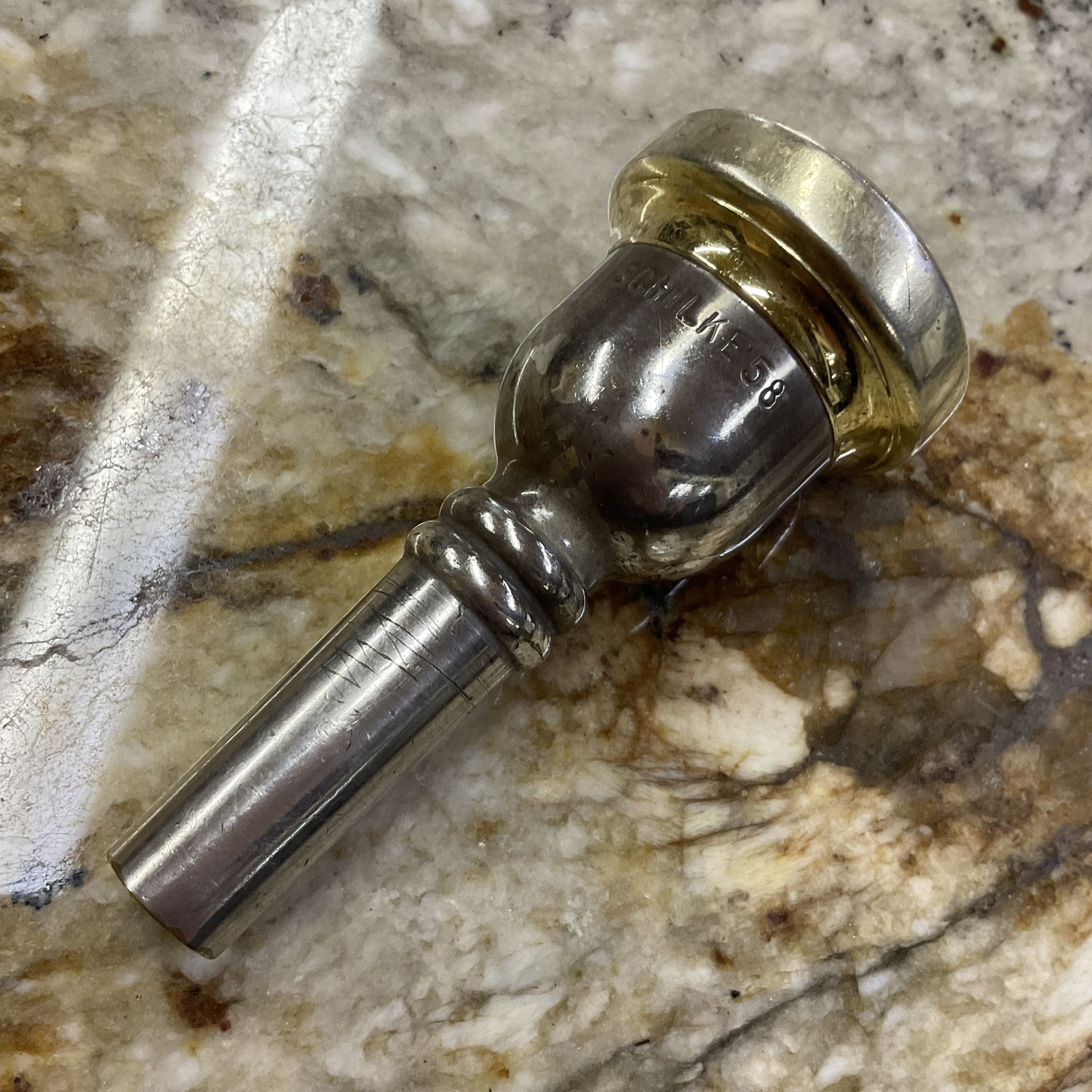 Schilke 58 Bass Trombone Mouthpiece Gold Rim & Cup