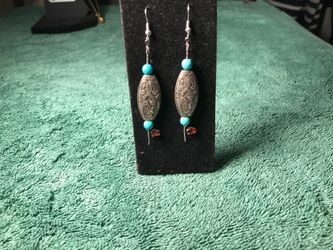 Silver and turquoise earrings