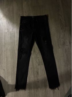 black purple jeans