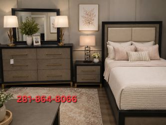 New Brown Oversized 6pc Queen Bedroom set