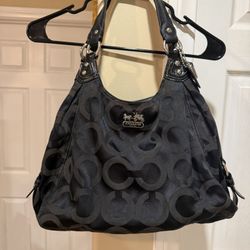 Vintage Coach Monogram Shoulder Bag