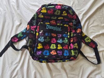 Disneyland Resort Park Exclusive Black Backpack Rainbow Mickey Mouse Silhouette