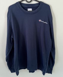 Vintage Champion L Crewneck Sweatshirt Navy Blue Men’s Large