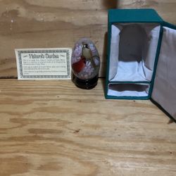 Nature Garden Mouth blown hand painted glass egg