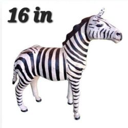 Vintage Statue of ZEBRA in Leather 16" from Africa, unique piece!
