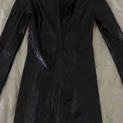 Black Leather Mini Dress