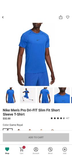 Buy 1 get 1 FREE size XL Nike slim shirt dri-FIT short sleeve