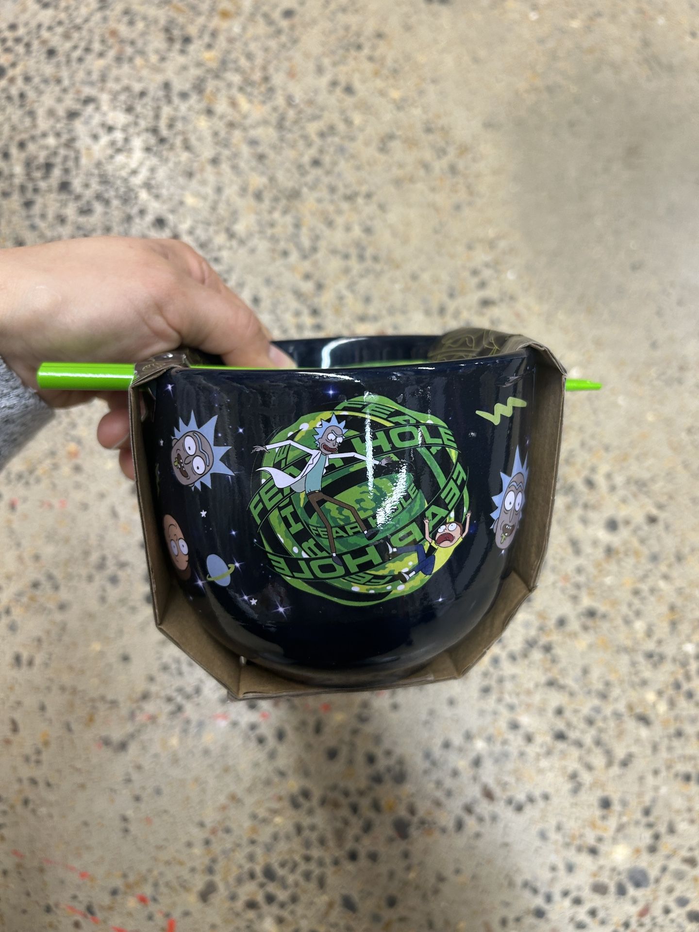 NWT Rick and Morty ramen Bowl set
