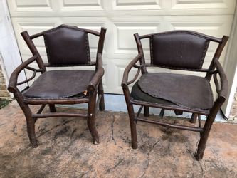 Unique oversized wood limb chairs