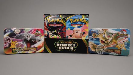 Zekrom EX Inspired Playing Card + Mega Evolution Style Tin Bundle – Collectible Fan Set