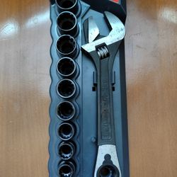 Crescent Pass thru Adjustable Wrench Set NEW .CPTAW8