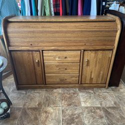 Vargas Furniture Solid Oak Secretary Desk 