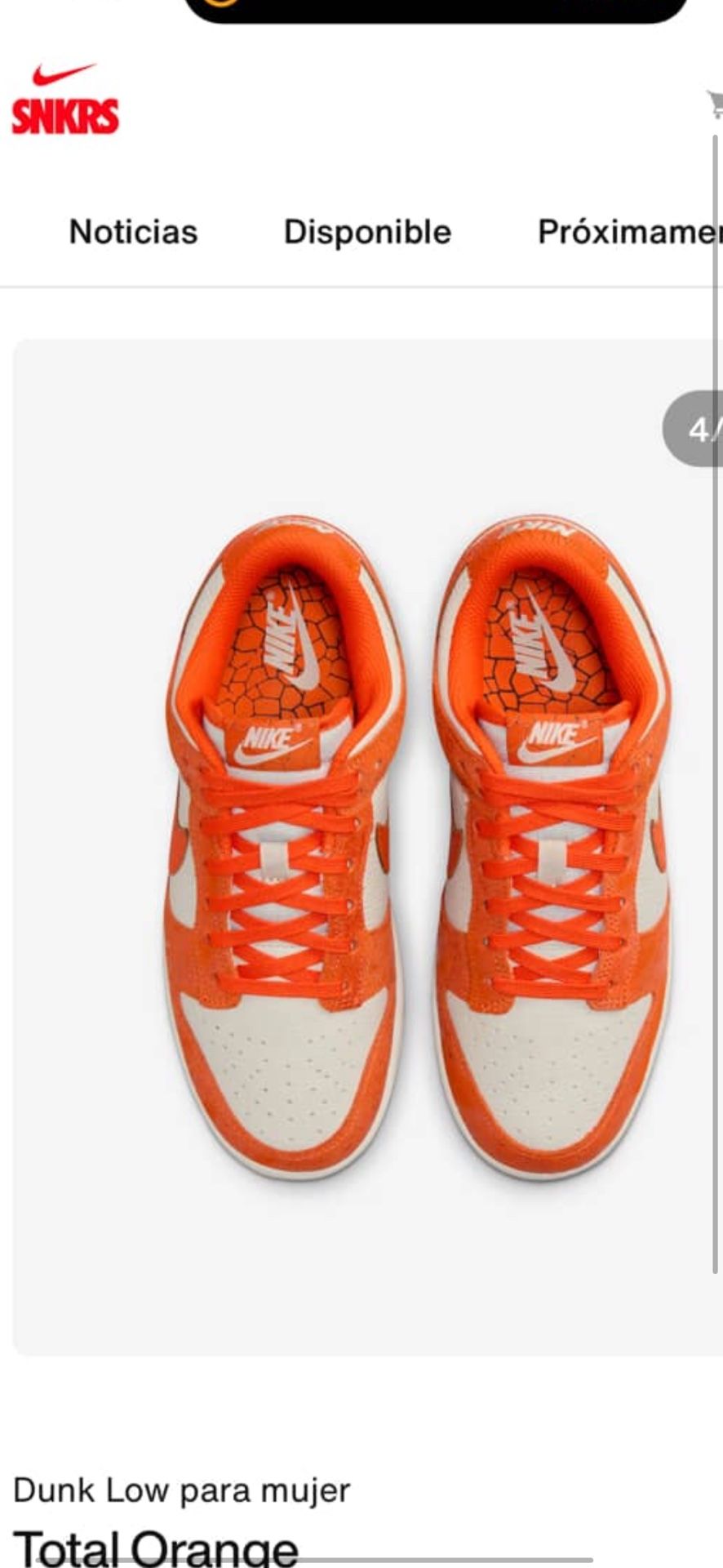 Dunk Low Total Orange Para Mujer 7 Usa
