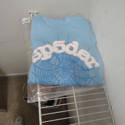 Light Blue Sp5der Hoodie L