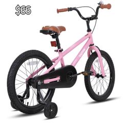 😀 JOYSTAR Kids Bike with Training Wheels, Children Bicycle for Kids and Toddler, Pink& Orange &Black