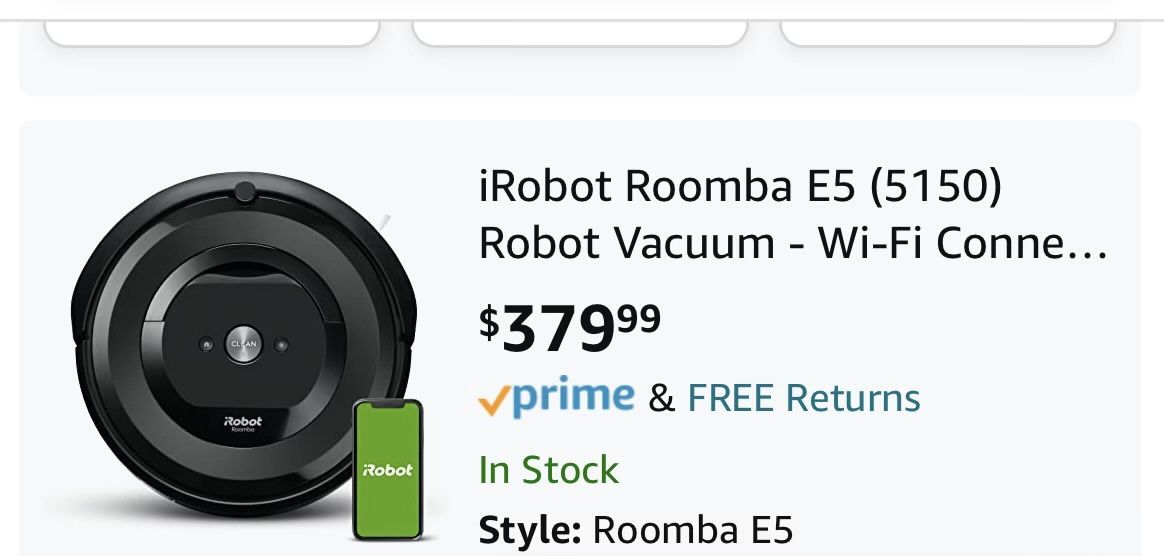 Roomba E5 WiFi Connected Robotic Vacuum