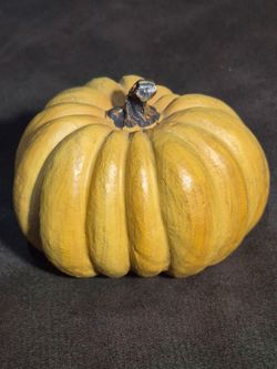Goldenrod Resin Decorative Pumpkin