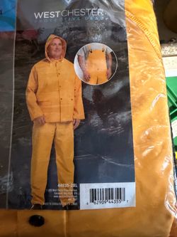 Yellow Rain Suit 2XL rain jacket