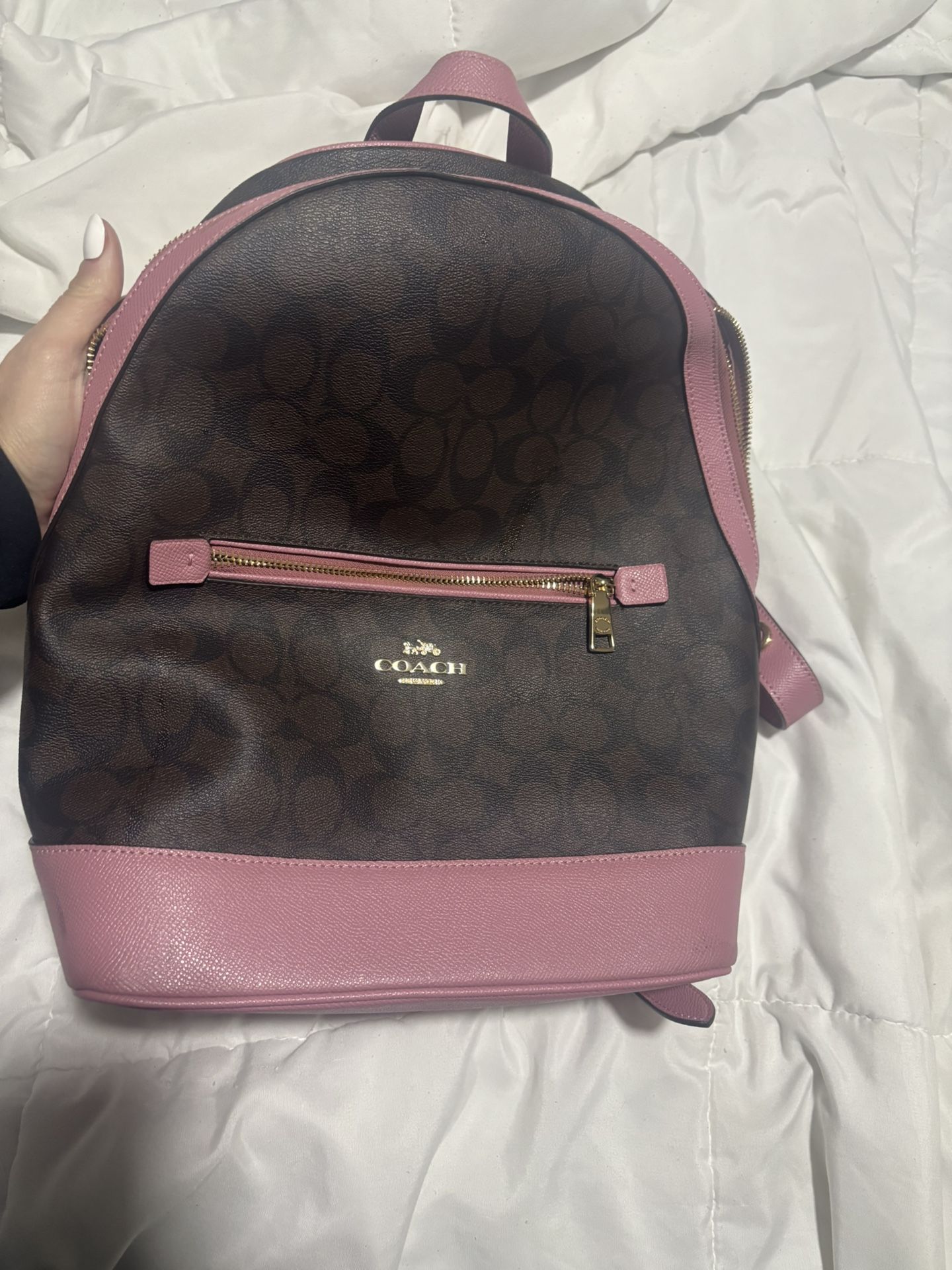 Coach Kenley Backpack Brown And Pink