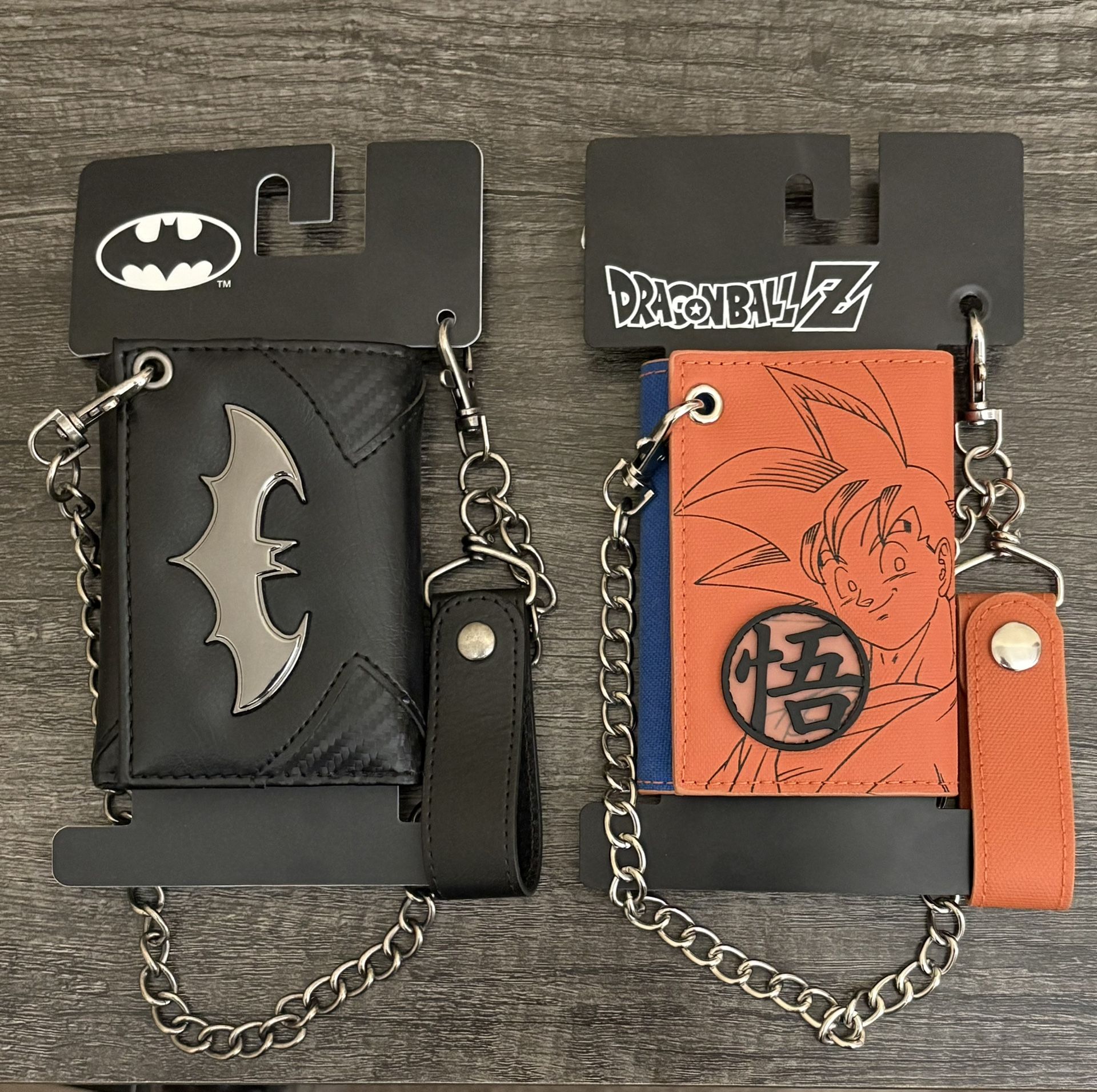 Batman and Dragon Ball Z Chain Wallets