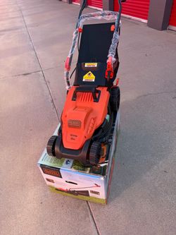 BLACK+DECKER 15”  10 AMP Corded Electric Walk Behind Push Lawn Mower