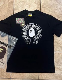 BAPE x Chrome Hearts black tee Size L