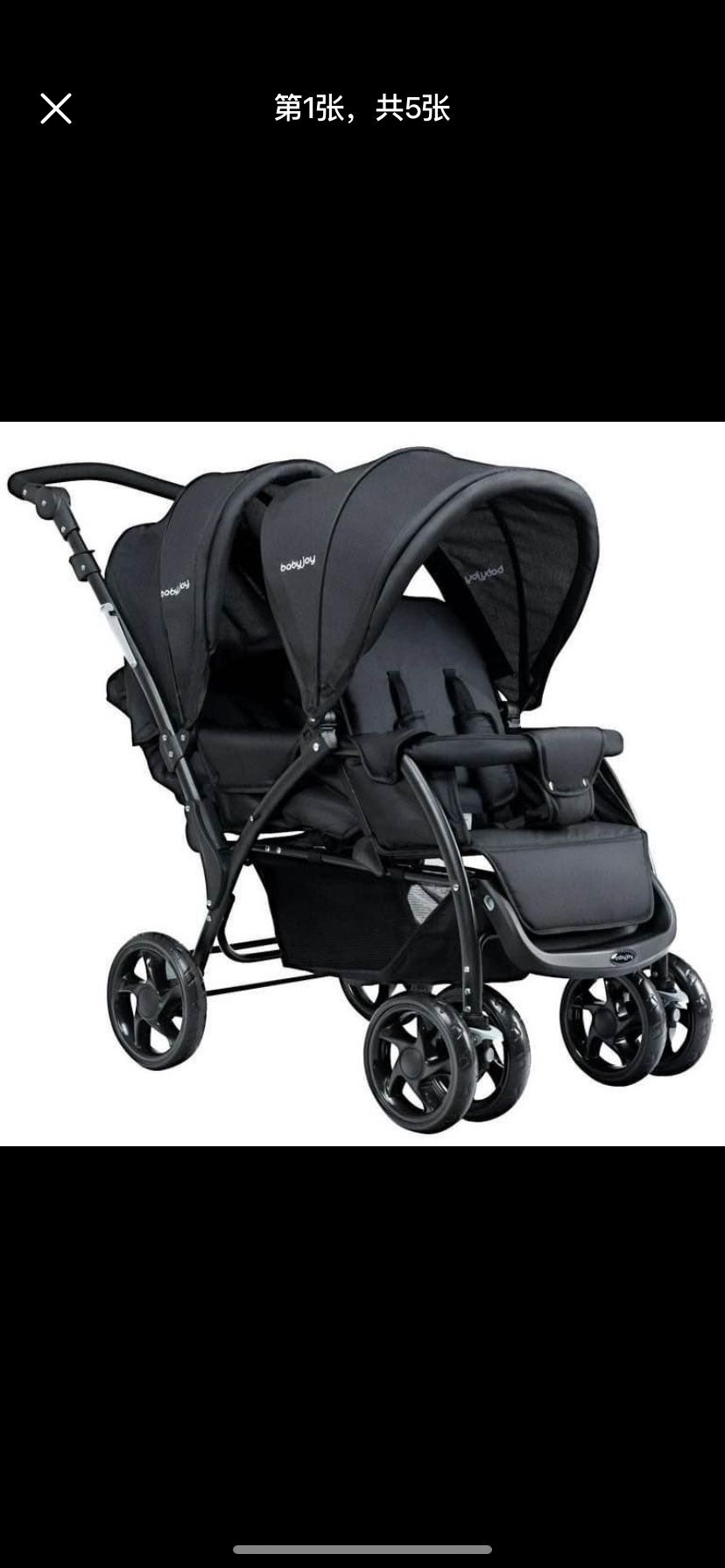 Costway Foldable Twin Baby Double Stroller 