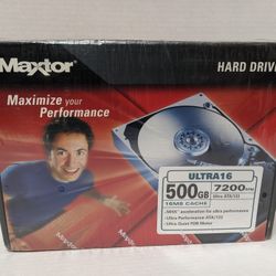 Maxtor Ultra16 500GB Internal Hard Drive,7200 RPM Speed. NEW Sealed 