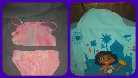 Girls Bathing suit and towel Bundle