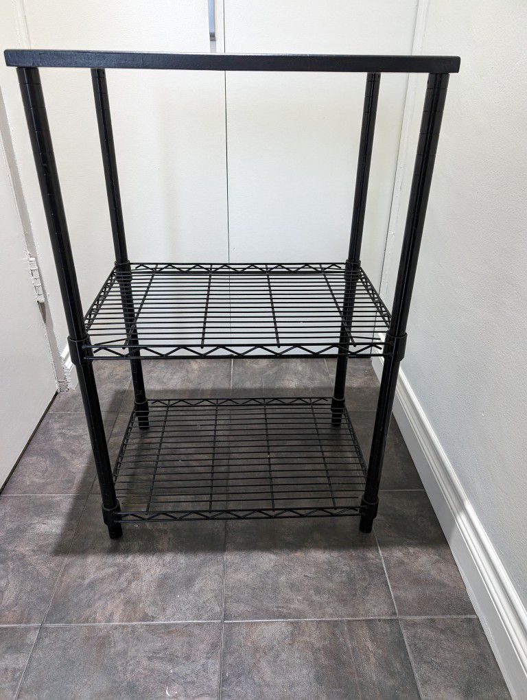 FREE- Come Pick Up - Black Wire Small Shelf 