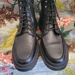 Calvin Klien Mens Black CM Trophy Leather Boots Size 11