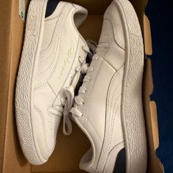 USED LIKE NEW PUMA  RALPH SAMPSON LO  WHITE/BLUE SIZE WOMEN 8 or MENS 6.5