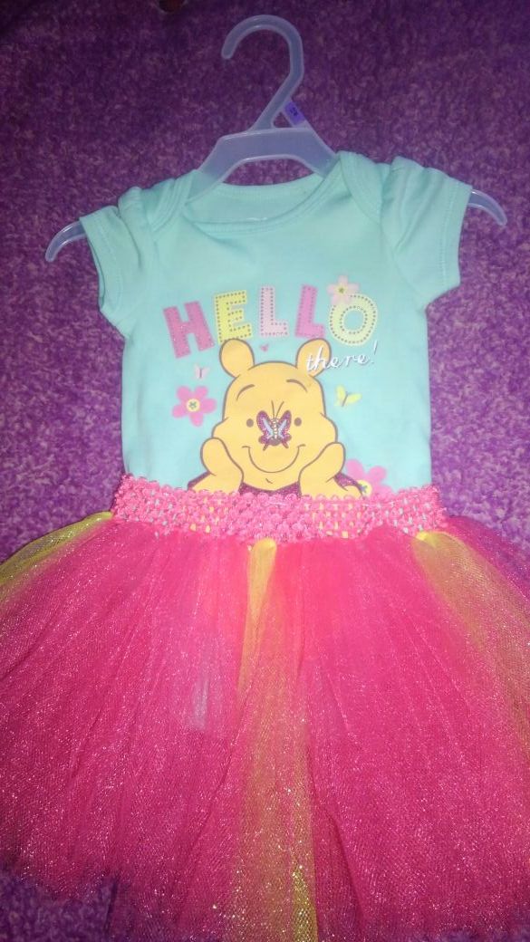 0/3 months handmade onsie tulle dress