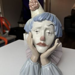 Lladro Jester Sad Clown Vintage Mint Condition