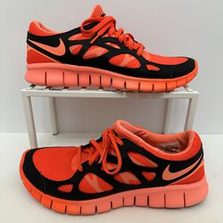 Womens Nike Free Run 2 Running Shoes Total Crimson Bright Mango Size 10 