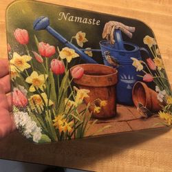 Vintage Tempered Glass Cutting Board 