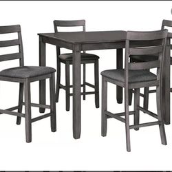 5 Piece Ashley Furniture Dining Set, counter height