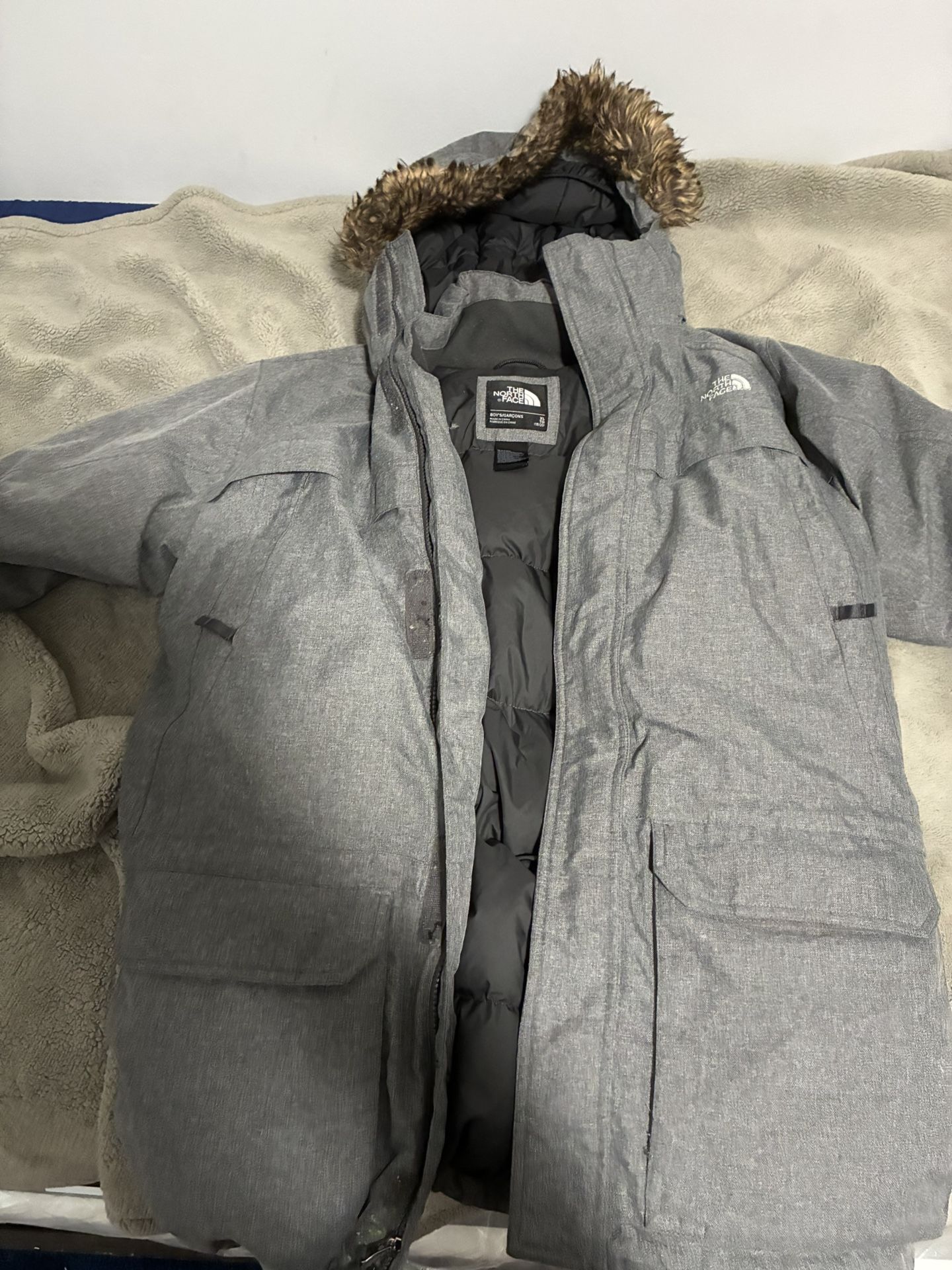 Grey North Face