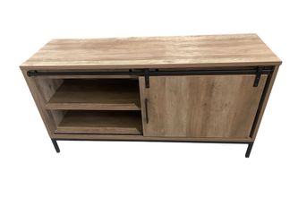Mainstays TV Stand, for TVs up to 54", Rustic Weathered Oak media stand