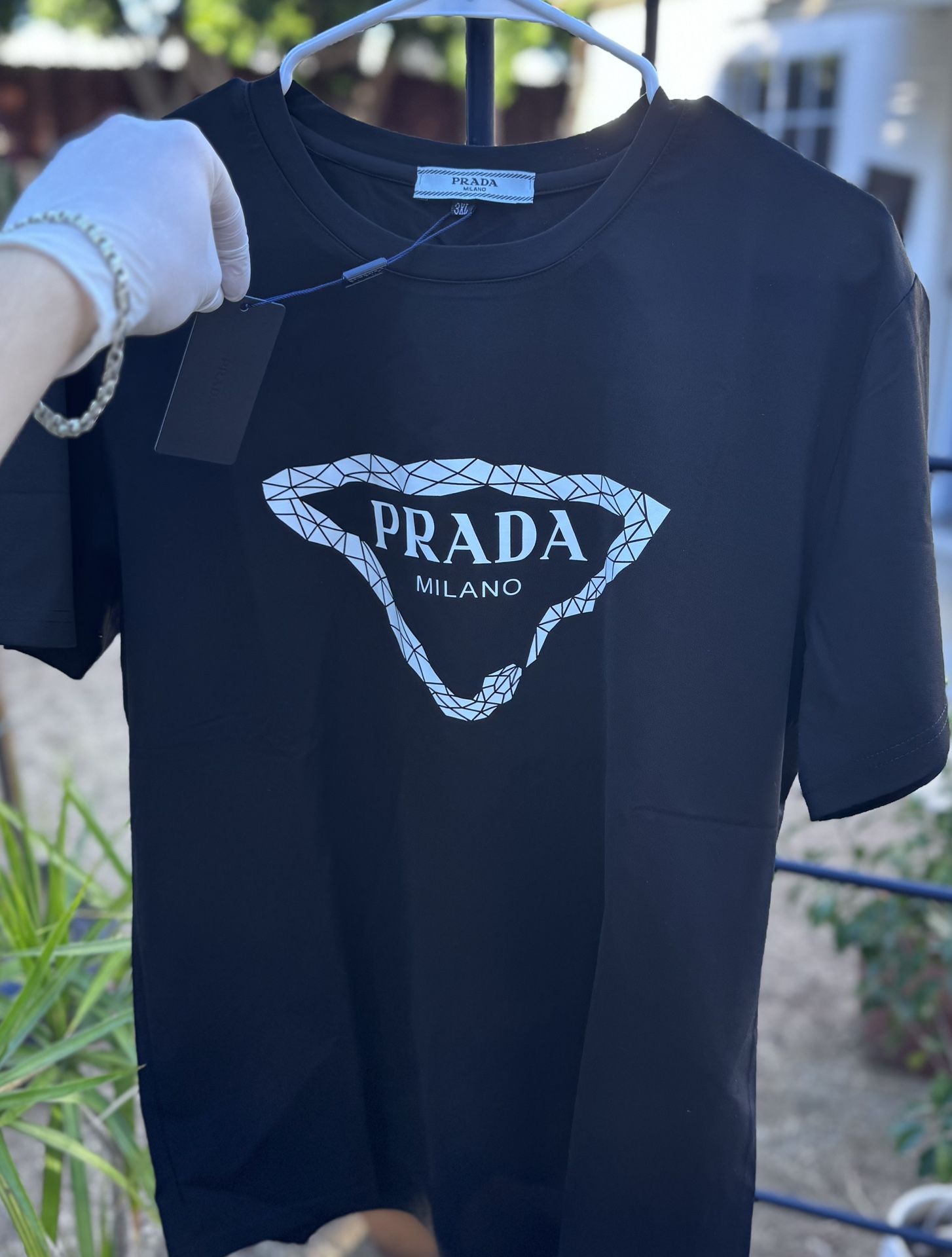 Prada Black Cotton T Shirt