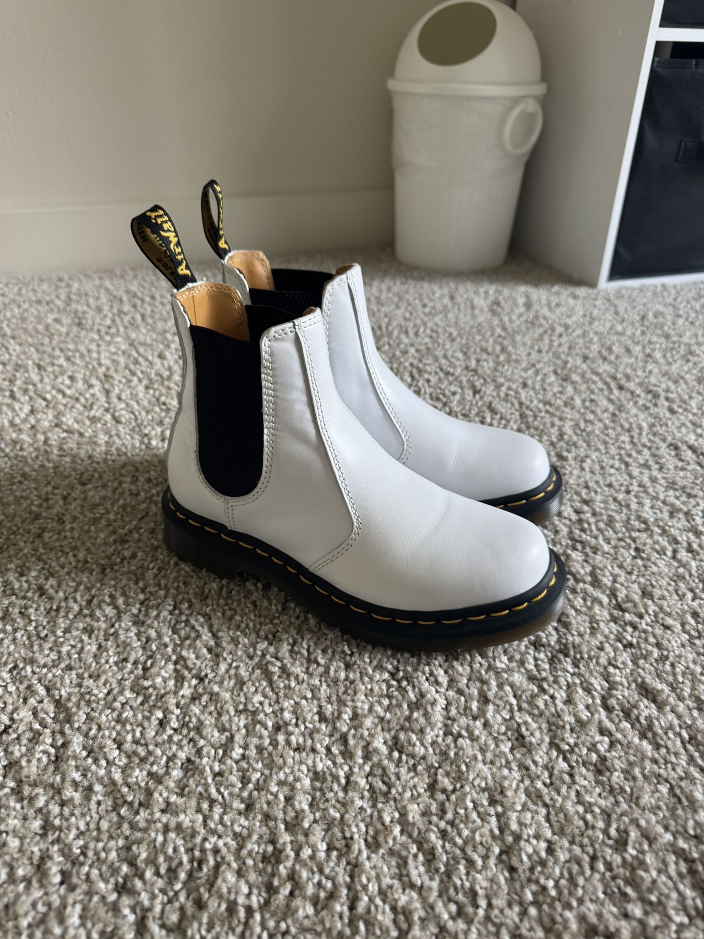 White Chelsea Doc Martin Boots