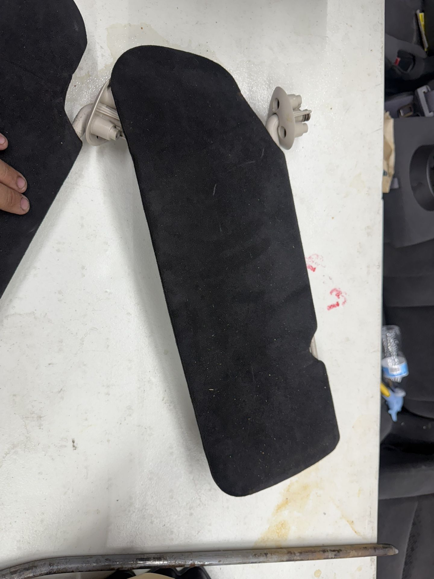 Black Suede Sun Visors