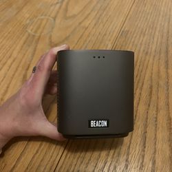 Beacon Portable Dark Gray Bluetooth Speaker Size 3 1/2” x 3 1/2”