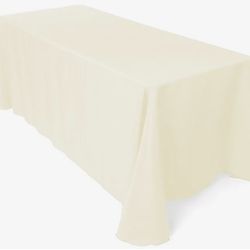 ivory tablecloths 90”132”