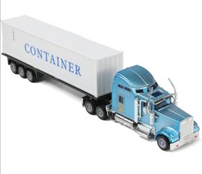 1:64 scale kenworth w900 die cast blue/white