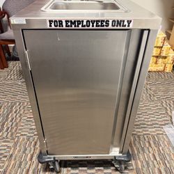 Lakeside 9620 Hand Washing Station with (1) 10″ x 12″ x 5″ Sink Bowl, Hot Faucet, 5 Gallon Capacity 