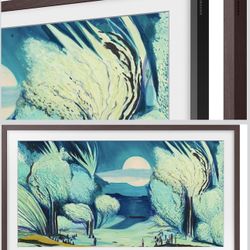 Samsung (Modern Teak Frame Customizable Bezel, 55 Inch, 2021 Model)